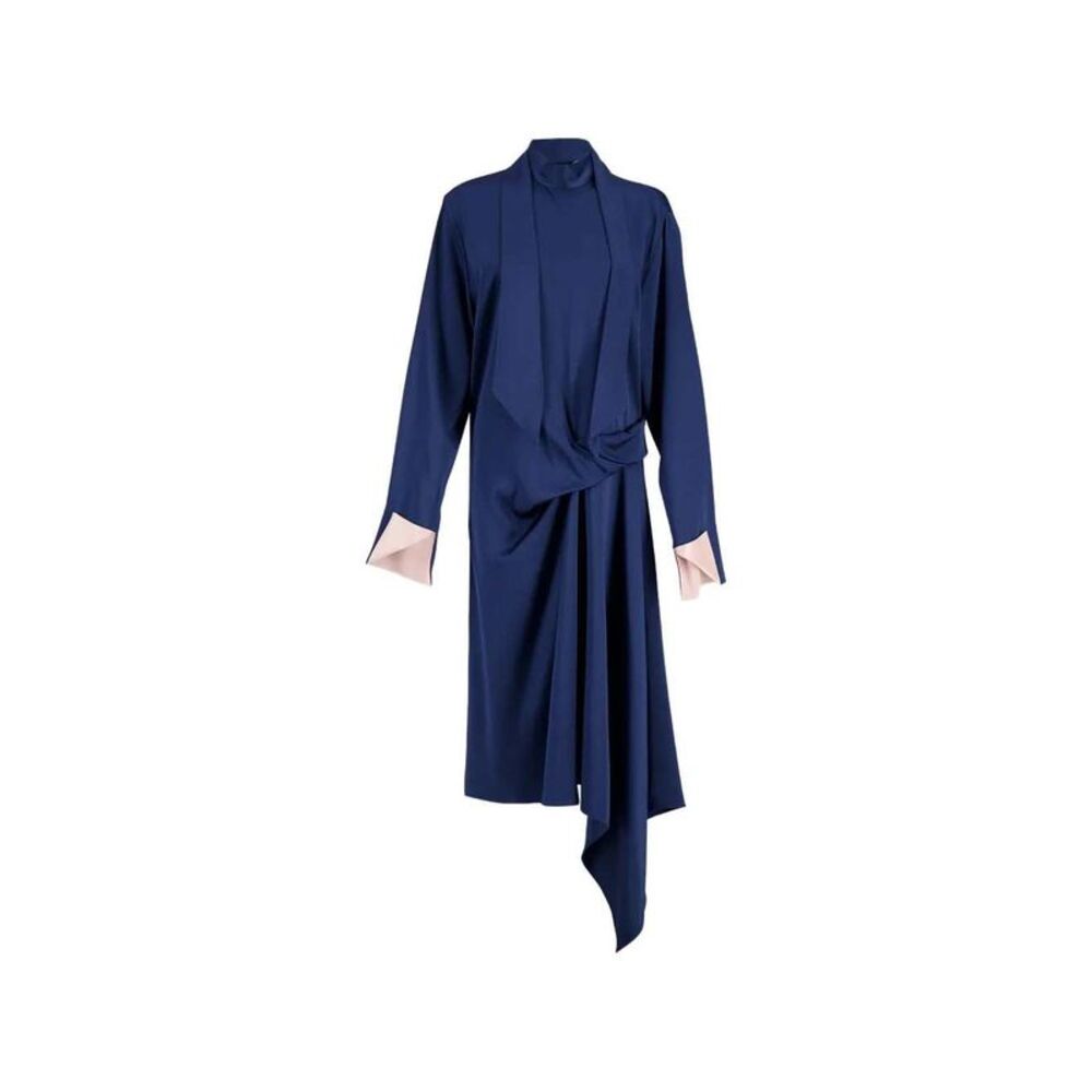 Stella Mccartney Women Satin-Finish Draped Midi Dress